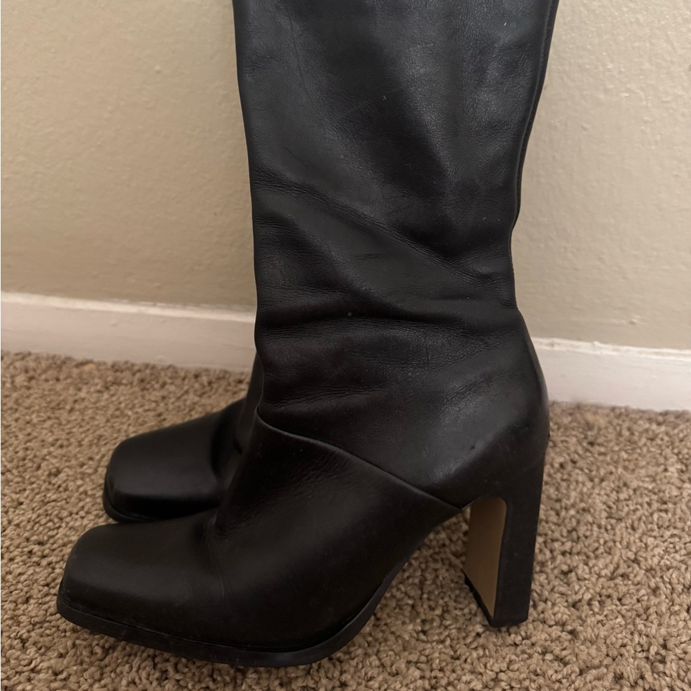 90s genuine leather boots